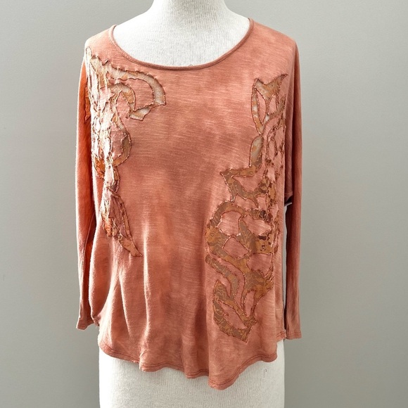 Free People Cutout Embroidery Dolman Top - Picture 3 of 11